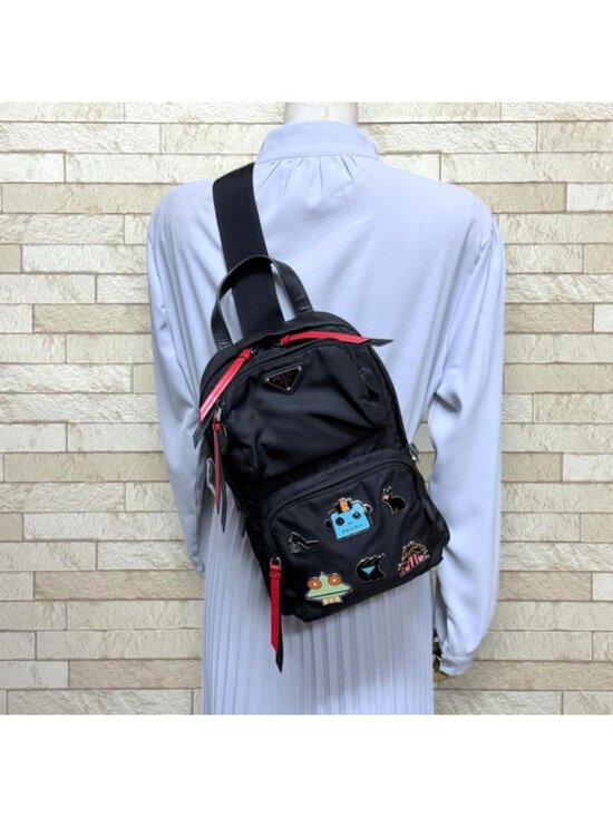 Prada Backpack Nylon Black main image 8